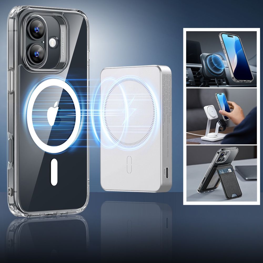 ESR CLASSIC HYBRID HALOLOCK MAGSAFE & TEMPERED GLASS IPHONE 16 CLEAR HÜLLE