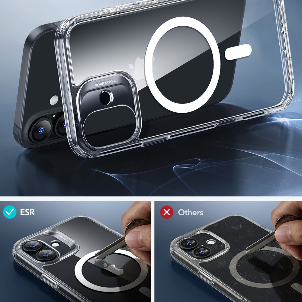 ESR CLASSIC HYBRID HALOLOCK MAGSAFE & TEMPERED GLASS IPHONE 16 CLEAR HÜLLE