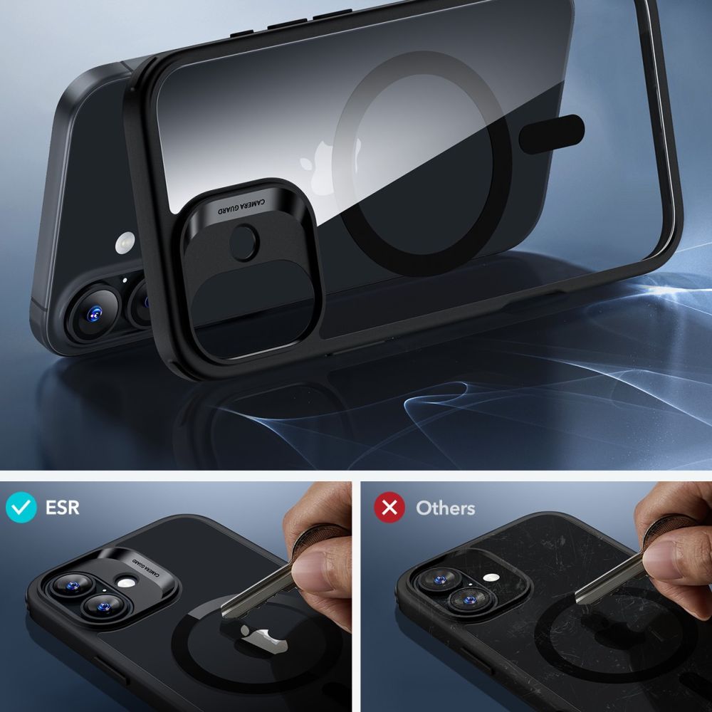 ESR CLASSIC HYBRID HALOLOCK MAGSAFE & TEMPERED GLASS IPHONE 16 CLEAR/BLACK HÜLLE
