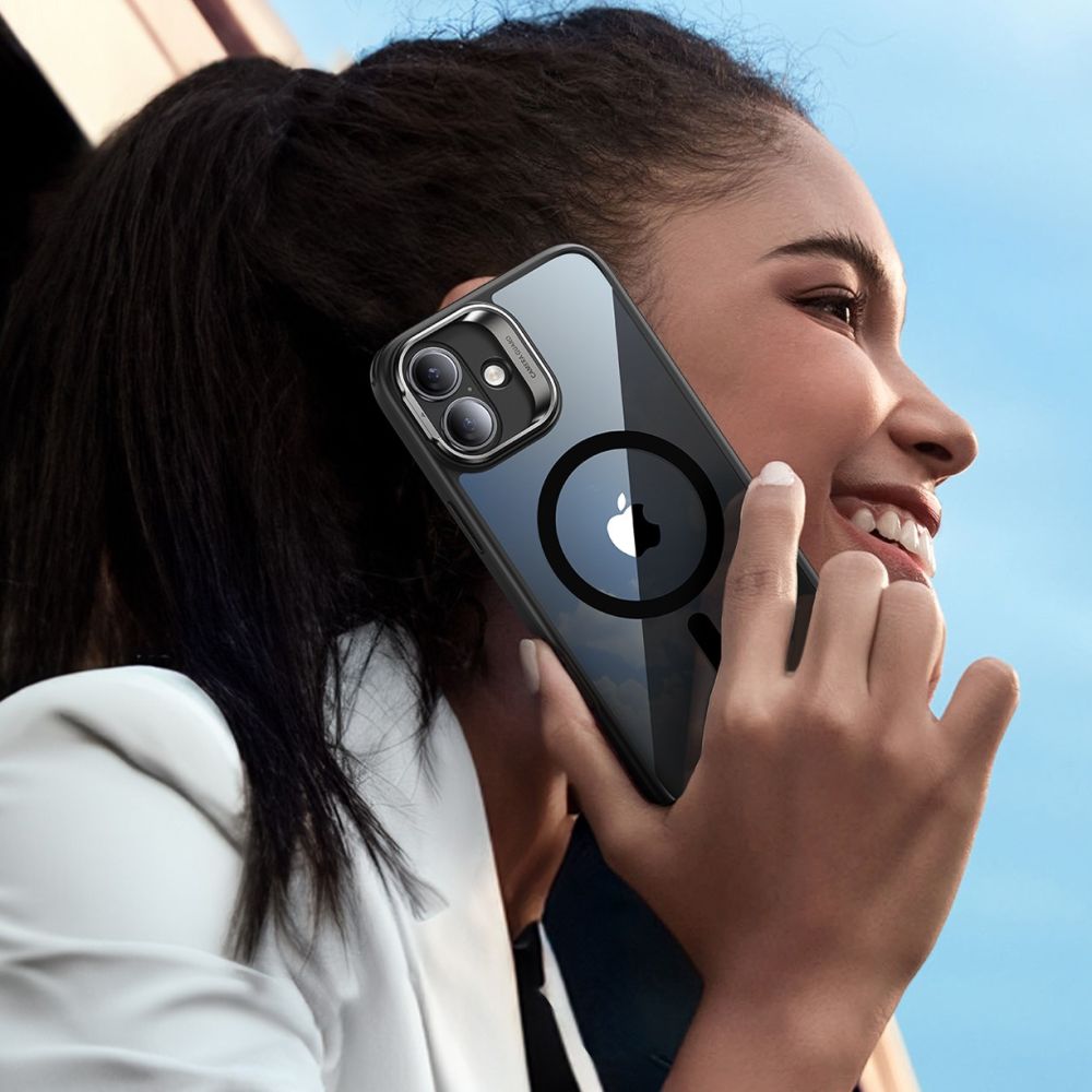 ESR CLASSIC HYBRID HÜLLE MIT KICKSTAND HALOLOCK MAGSAFE & TEMPERED GLASS FÜR IPHONE 16 KLAR/SCHWARZ
