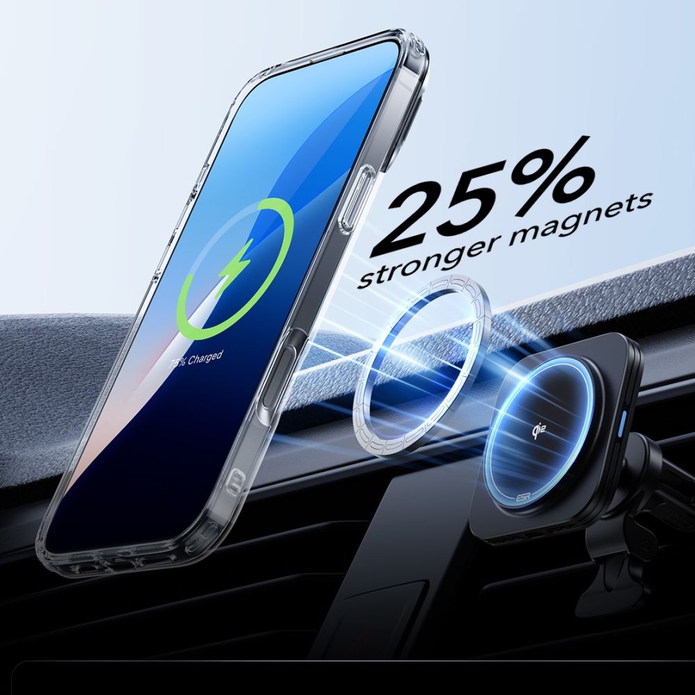 ESR CLASSIC HYBRID STÄNDER HALOLOCK MAGSAFE & GEHÄRTETES GLAS IPHONE 16 PRO KLAR