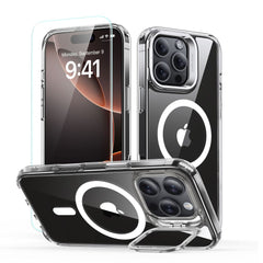ESR CLASSIC HYBRID STÄNDER HALOLOCK MAGSAFE & GEHÄRTETES GLAS IPHONE 16 PRO KLAR