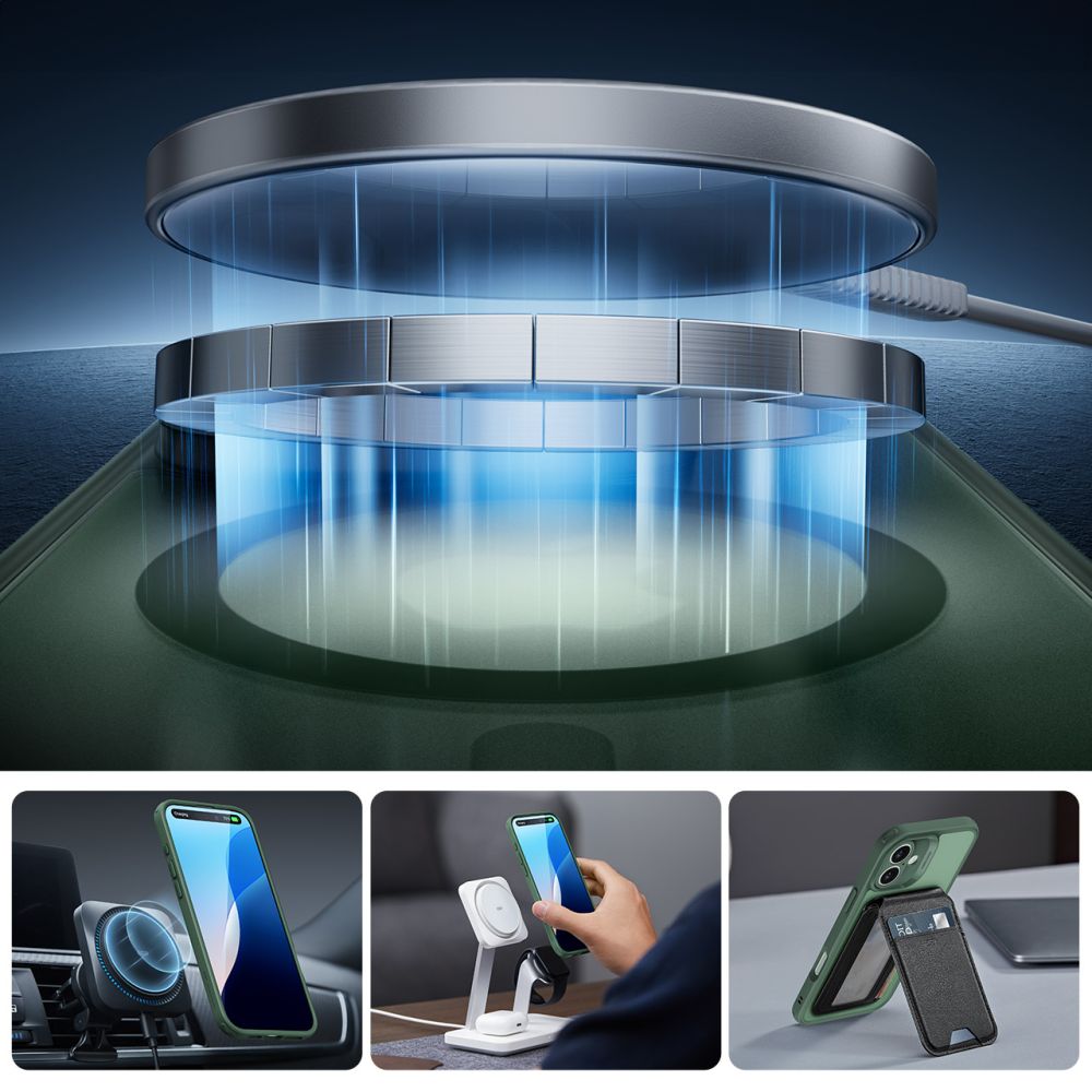 KRYT ESR CLASSIC PRO SET HALOLOCK MAGSAFE IPHONE 16 FROSTED GREEN