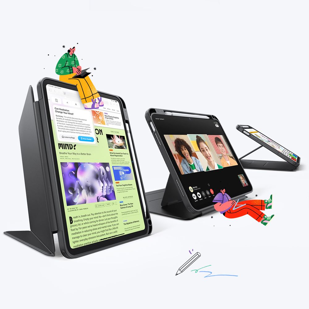 ESR FLIP HYBRID HÜLLE IPAD 10,9” 10 / 2022 / 11” 11 / 2025 SCHWARZ