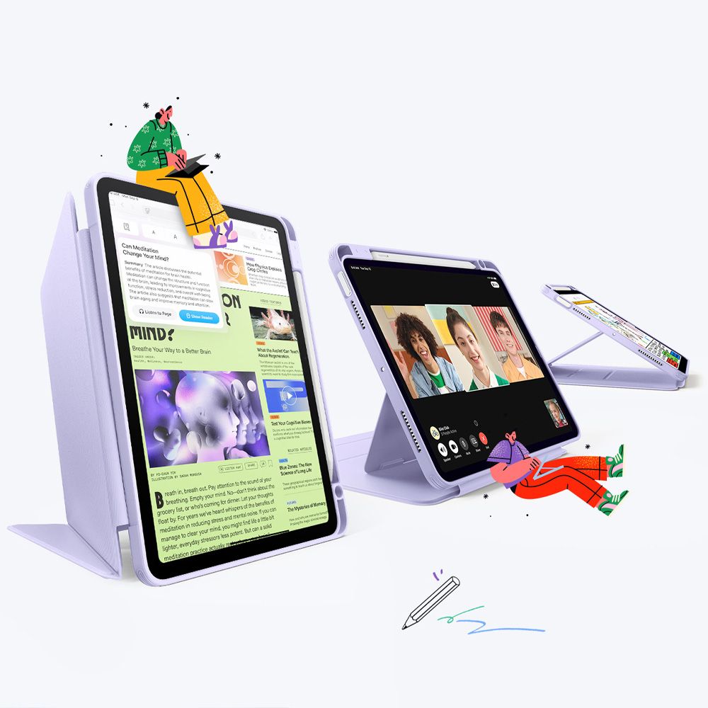 ESR FLIP HYBRID HÜLLE IPAD AIR 10,9” 4 / 5 / 2020-2022 / 11” 6 / 7 / 2024-2025 LILA