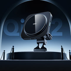 HANDYHALTERUNG FÜR DAS AUTO MIT DRAHTLOSEM LADEN ESR HALOLOCK MAGNETISCHER MAGSAFE BELÜFTUNGSHALTER DRAHTLOSER LADEN QI2 15W SCHWARZ