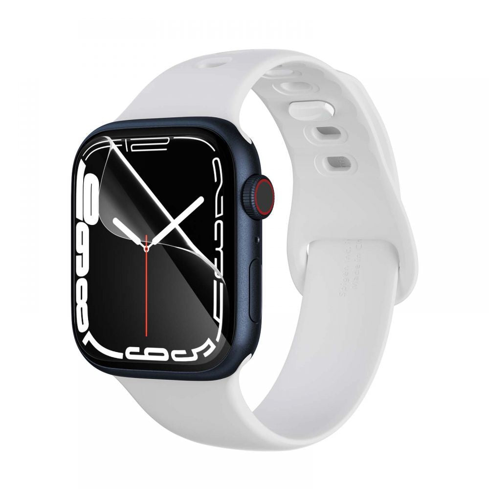 3X SCHUTZFOLIE FÜR APPLE WATCH 4 / 5 / 6 / 7 / 8 / 9 / SE 44 / 45 MM SPIGEN NEO FLEX 3-PAK CLEAR