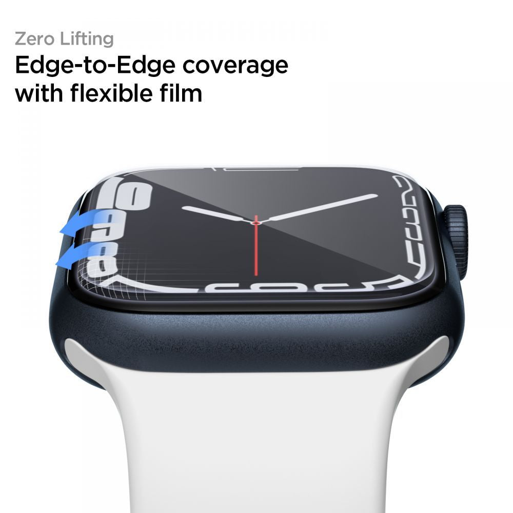 3X SCHUTZFOLIE FÜR APPLE WATCH 4 / 5 / 6 / 7 / 8 / 9 / SE 44 / 45 MM SPIGEN NEO FLEX 3-PAK CLEAR