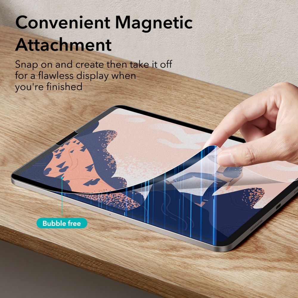 SCHUTZFOLIE ESR PAPER FEEL MAGNETISCH IPAD AIR 10.9 4 / 5 / 6 / 2020-2024 / PRO 11 2 / 3 / 4 / 2020-2022 MATTE KLAR