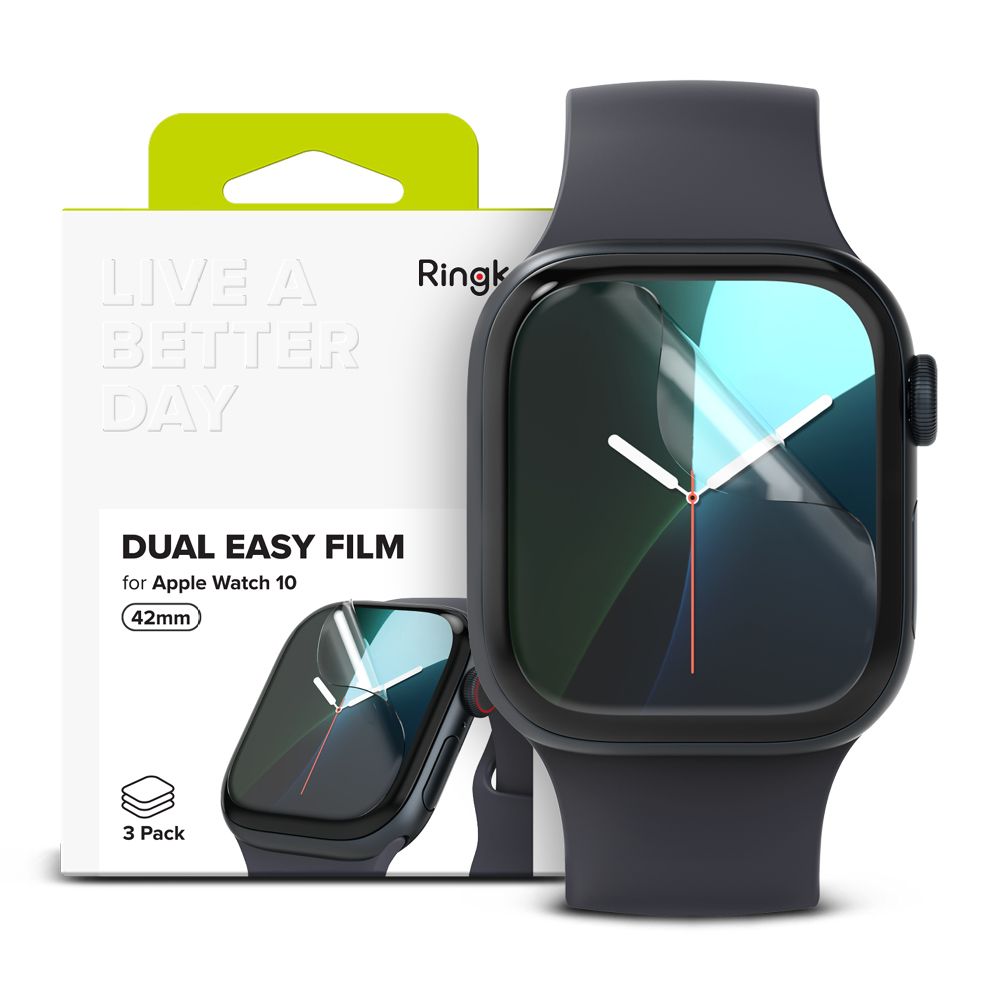 SCHUTZFOLIE RINGKE DUAL EASY 3-PAKET APPLE WATCH 10 (42 MM) KLAR