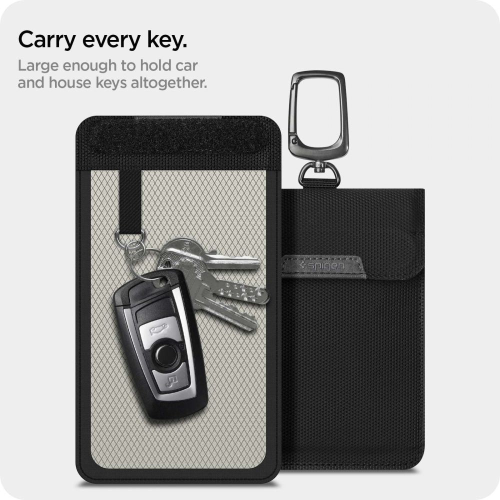 FARADAY'SCHER KÄFIG SPIGEN TASCHEN SCHLÜSSELLOS RFID SIGNALBLOCKER SCHWARZ