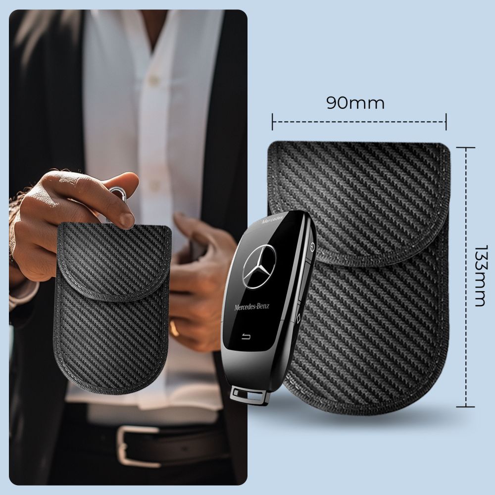 TECH-PROTECT KLR100 TASCHEN SCHLÜSSELLOS RFID SIGNALBLOCKER HÜLLE CARBON
