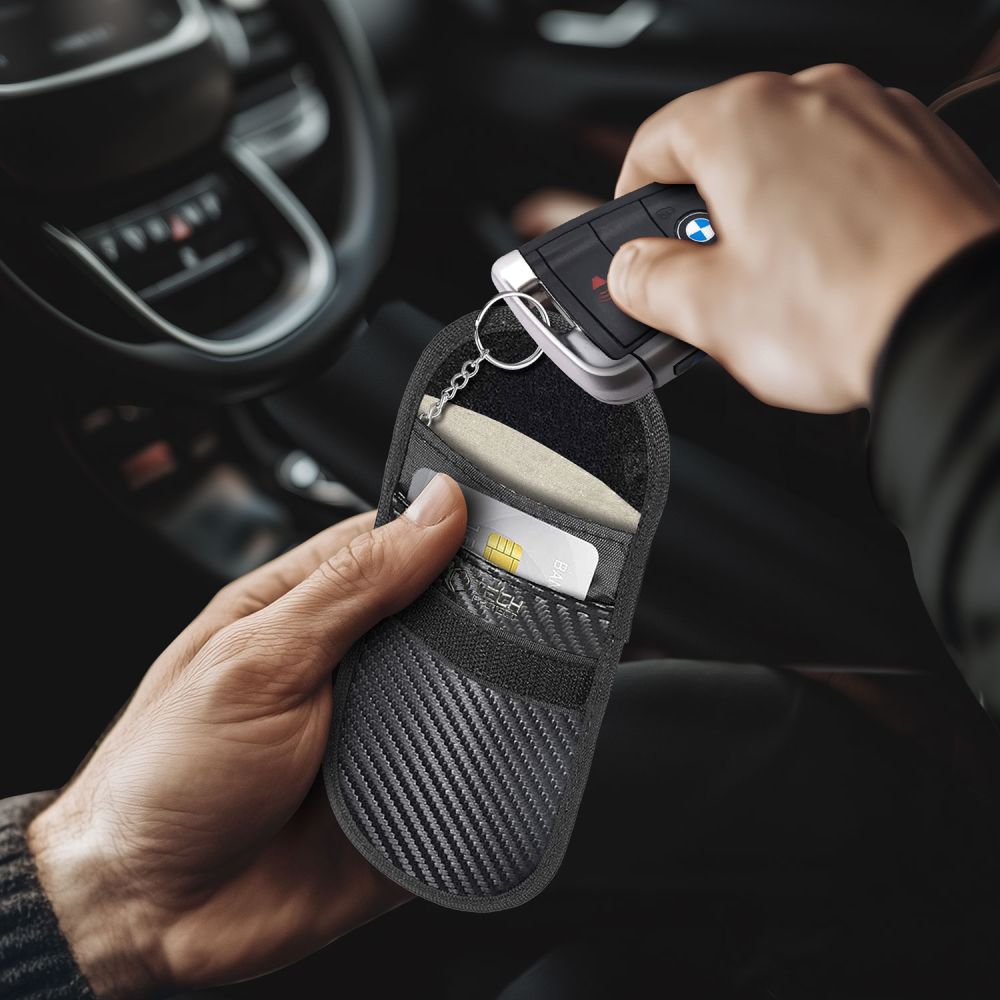 TECH-PROTECT KLR100 TASCHEN SCHLÜSSELLOS RFID SIGNALBLOCKER HÜLLE CARBON