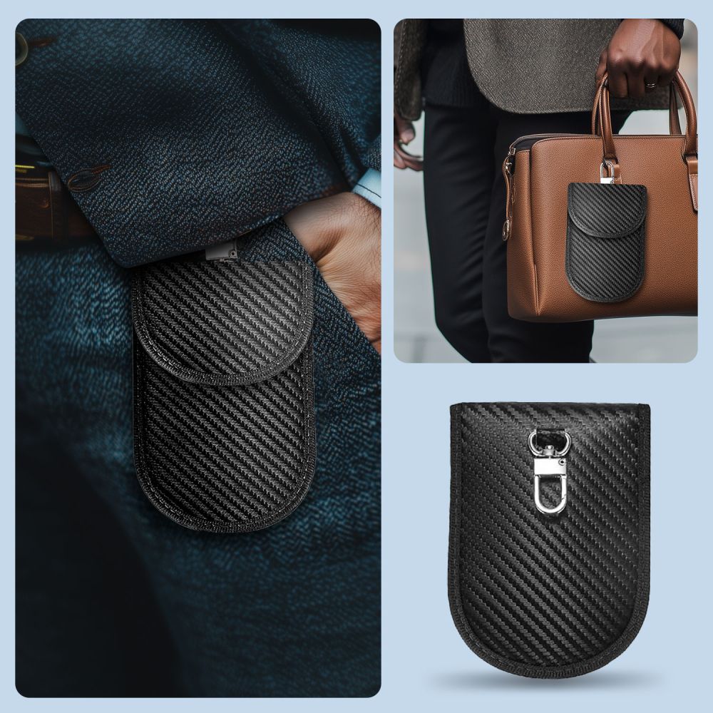 TECH-PROTECT KLR100 TASCHEN SCHLÜSSELLOS RFID SIGNALBLOCKER HÜLLE CARBON