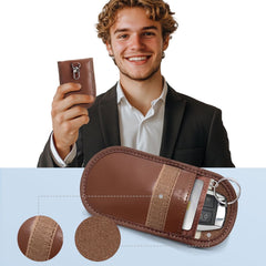 TECH-PROTECT KLR100 TASCHEN SCHLÜSSELLOS RFID SIGNALBLOCKER HÜLLE ESPRESSO