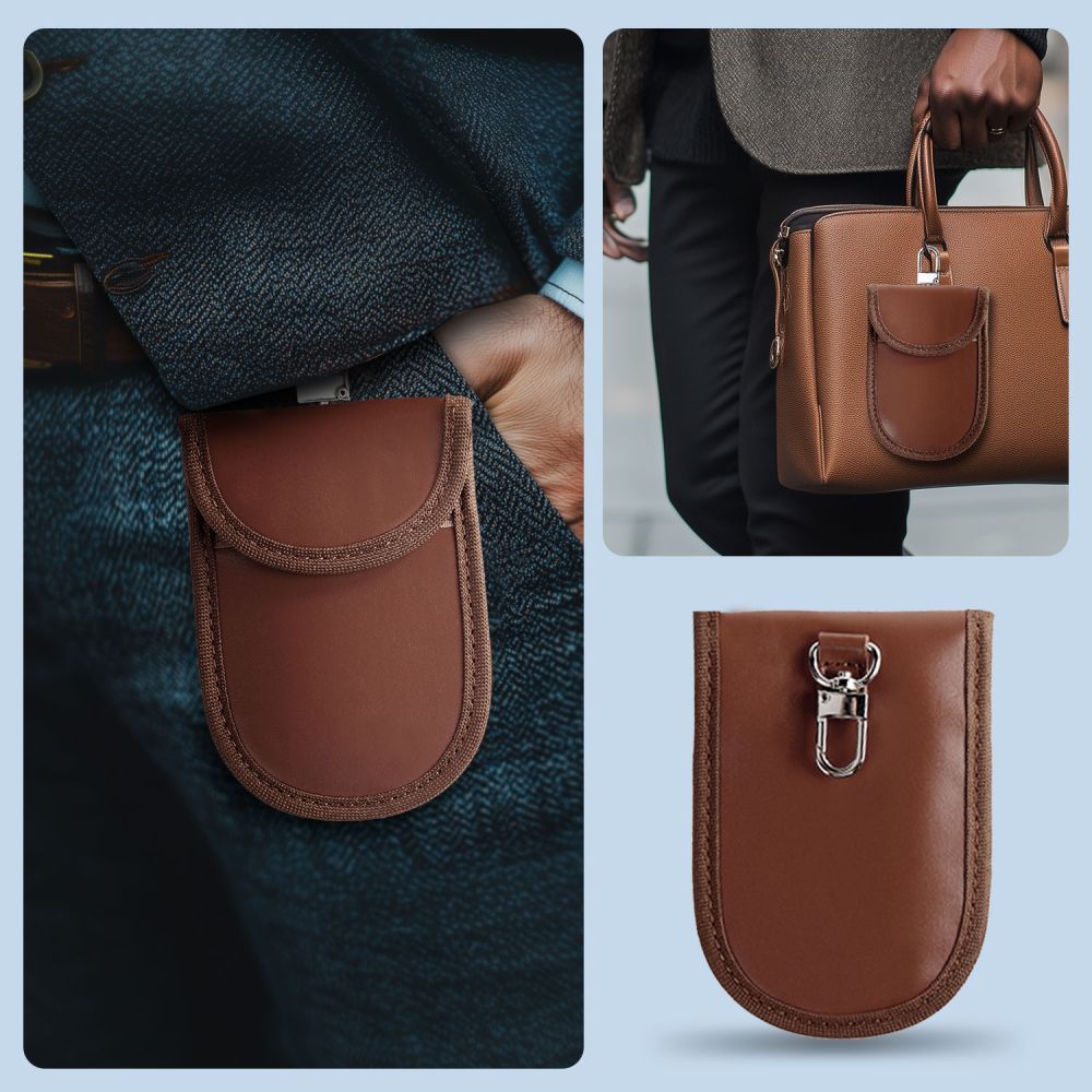 TECH-PROTECT KLR100 TASCHEN SCHLÜSSELLOS RFID SIGNALBLOCKER HÜLLE ESPRESSO