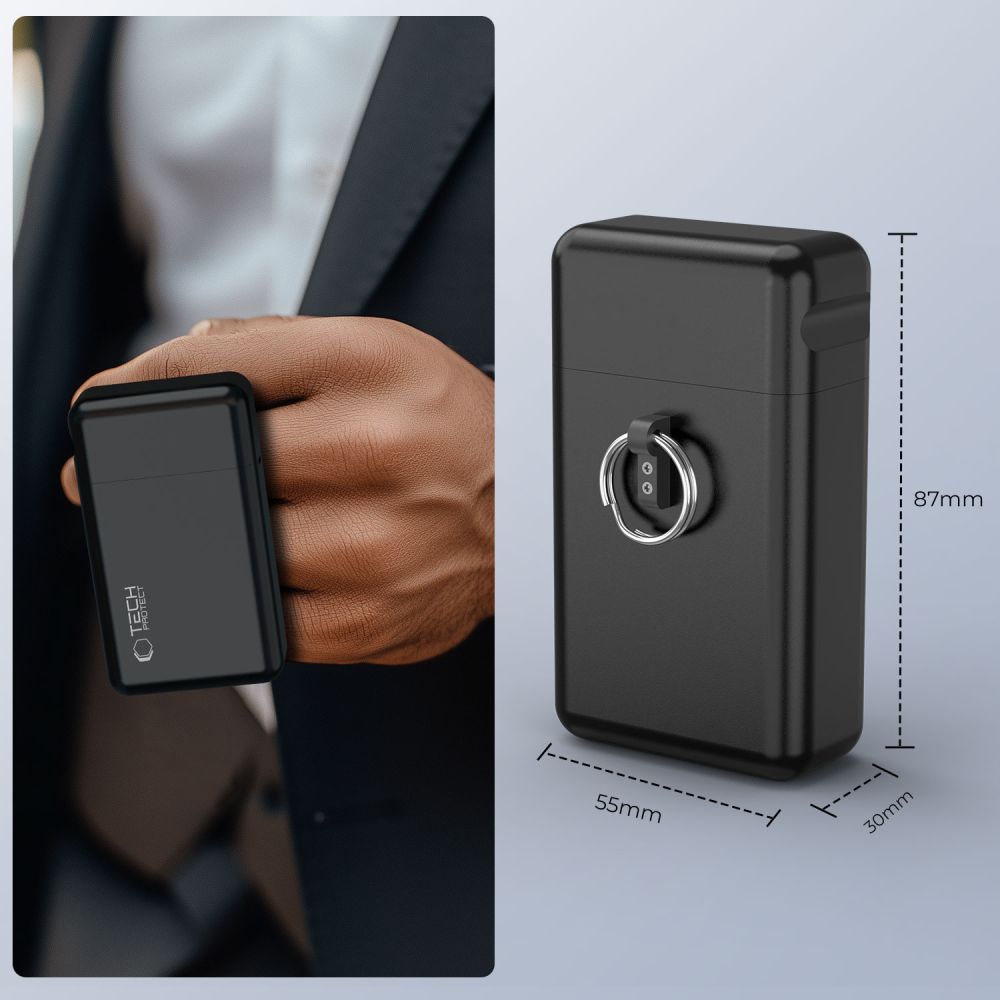 TECH-PROTECT KLR200 METALL KEYLESS RFID SIGNALBLOCKER HÜLLE SCHWARZ
