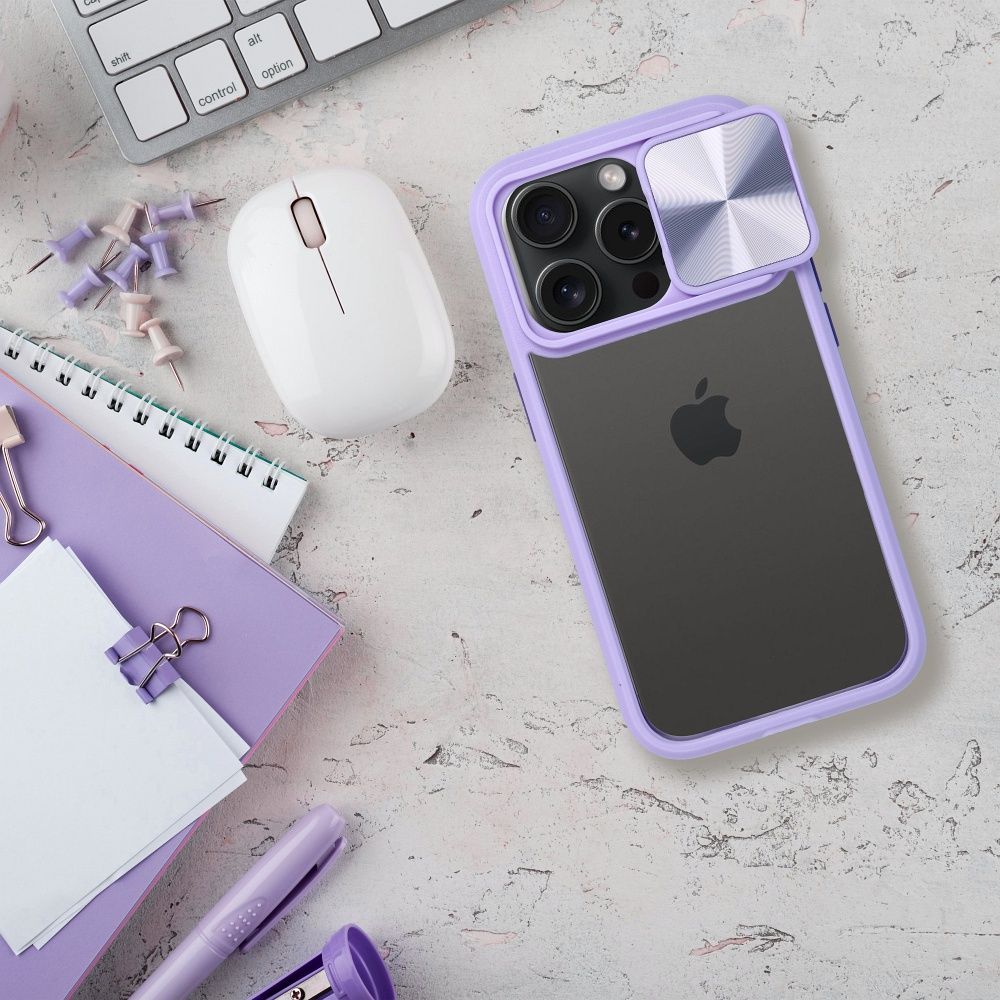 HÜLLE FÜR IPHONE 15 PRO HEYCASE CAMSHIELD LILA