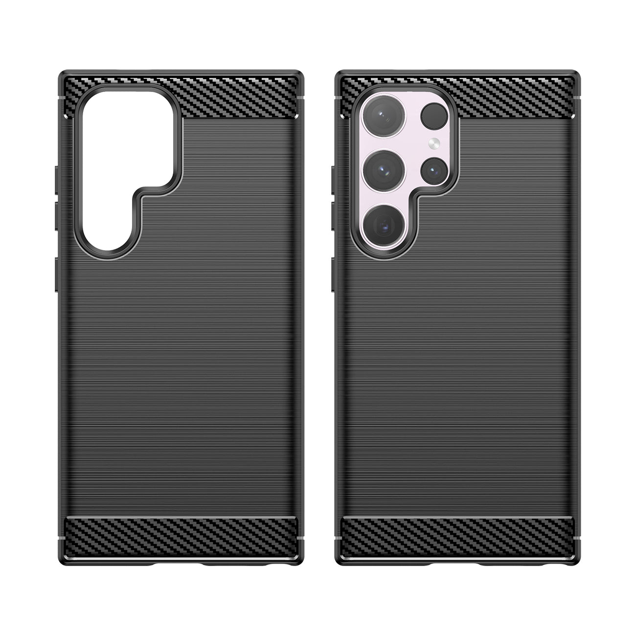 SCHUTZHÜLLE FÜR SAMSUNG GALAXY S24 ULTRA HEYCASE CARBON ARMOR SCHWARZ