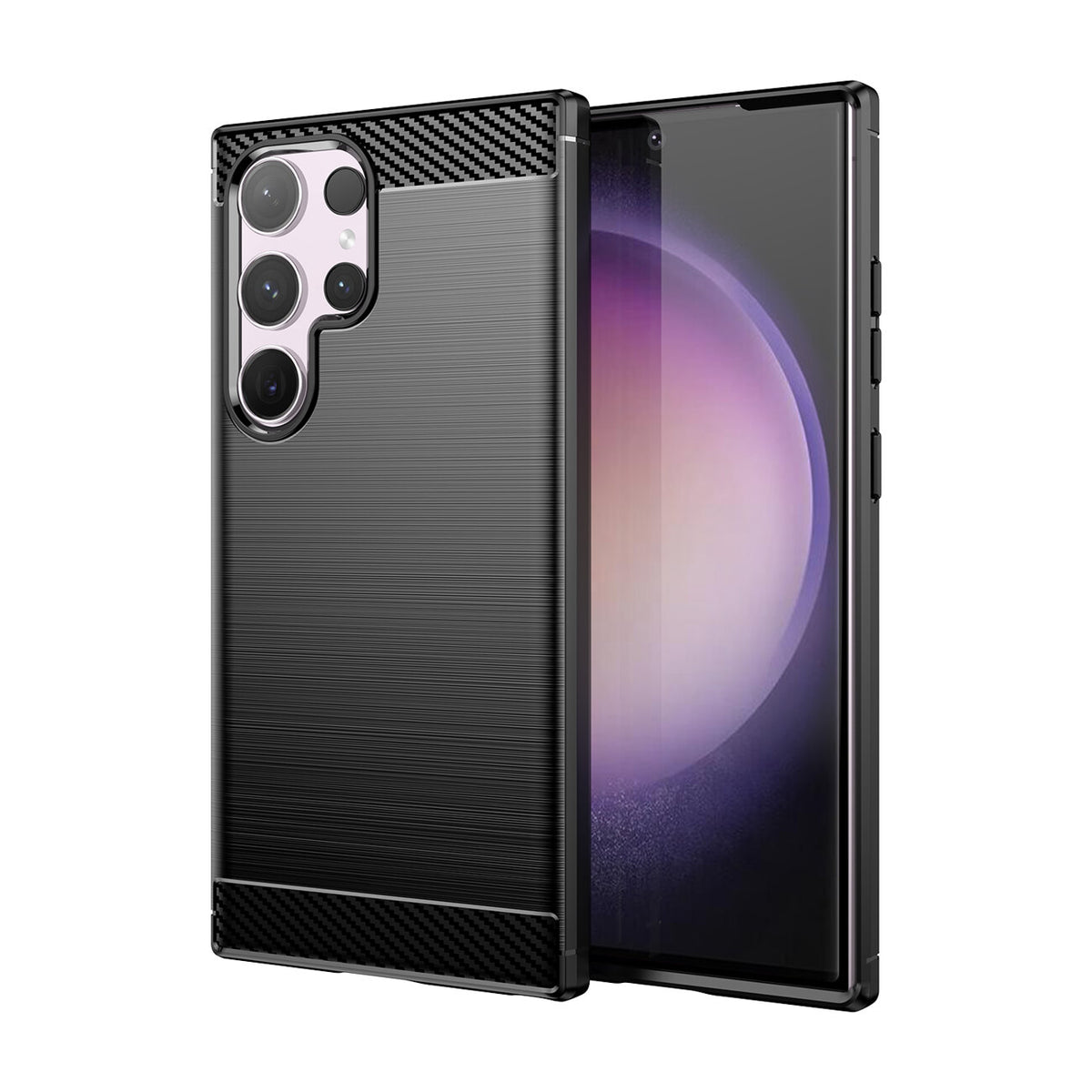 SCHUTZHÜLLE FÜR SAMSUNG GALAXY S24 ULTRA HEYCASE CARBON ARMOR SCHWARZ