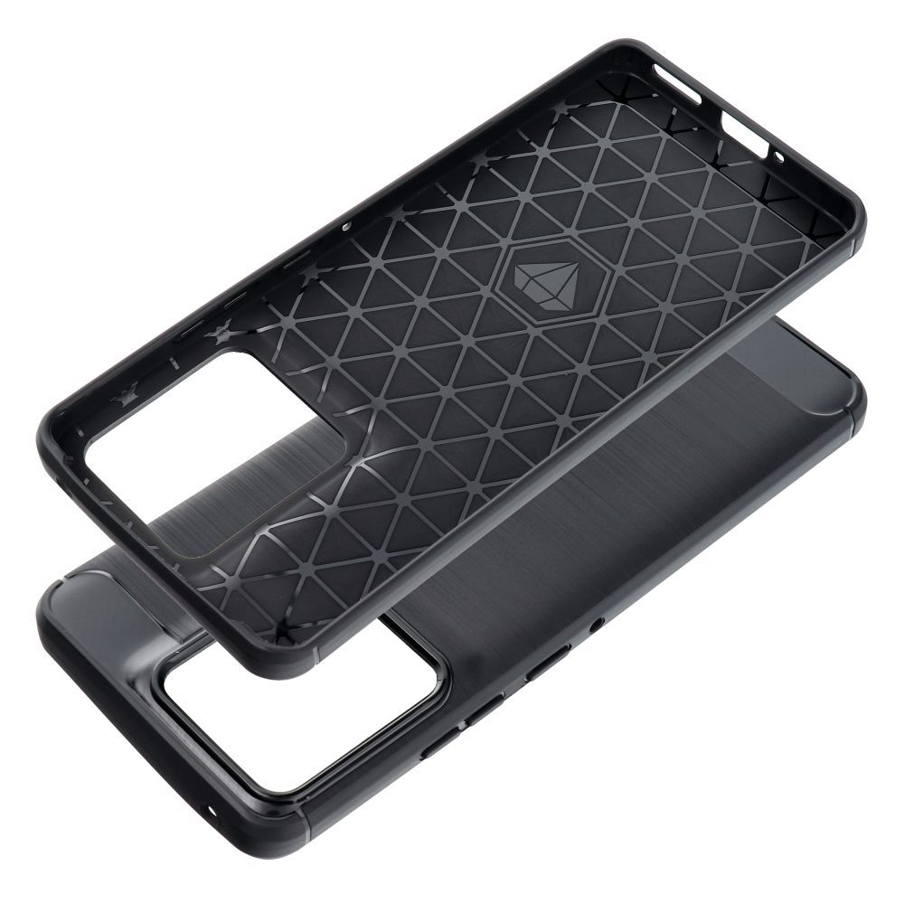 HÜLLE FÜR MOTOROLA EDGE 50 PRO HEYCASE CARBON SCHWARZ