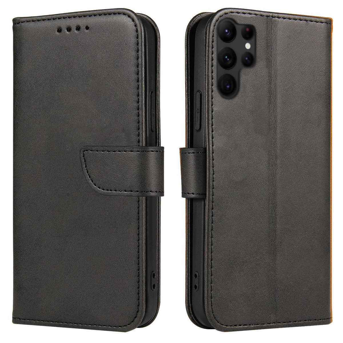 BÜCHERDECKEL FÜR SAMSUNG GALAXY S24 ULTRA HEYCASE MAGNET WALLET SCHWARZ