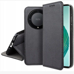 BÜCHERDECKEL FÜR HONOR MAGIC 6 LITE / HONOR X50 5G HEYCASE MAGNETO WALLET SCHWARZ
