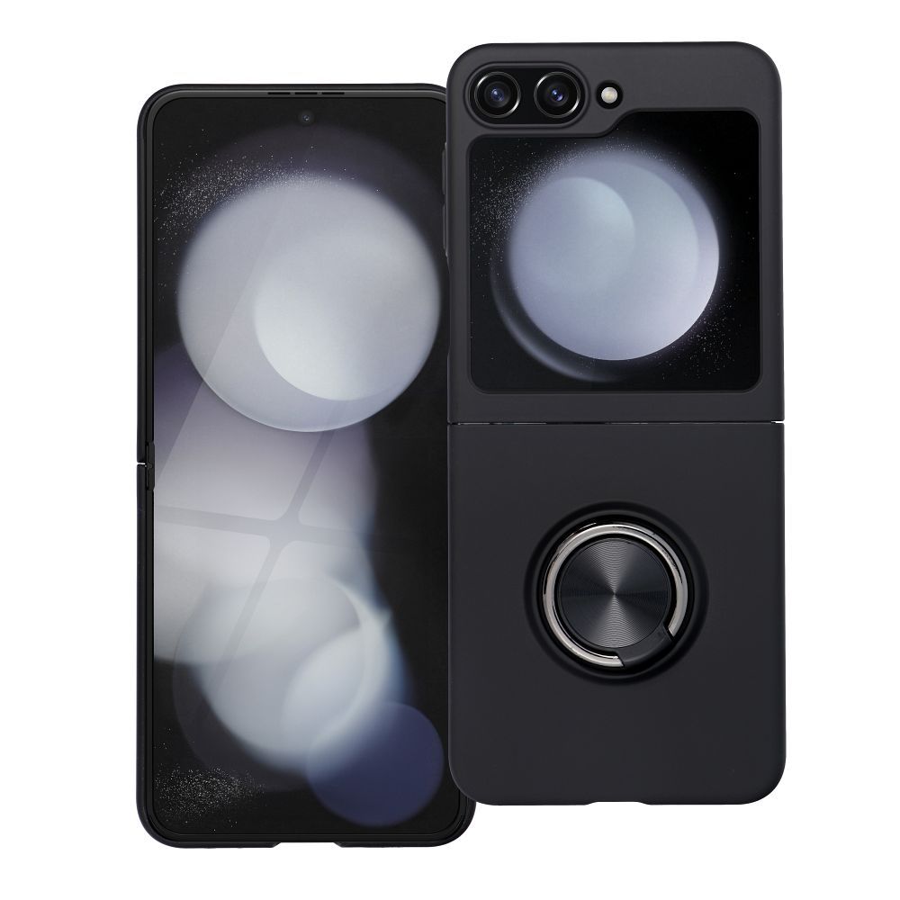 HÜLLE FÜR SAMSUNG Z Z FLIP 5 HEYCASE SILIKONRING SCHWARZ