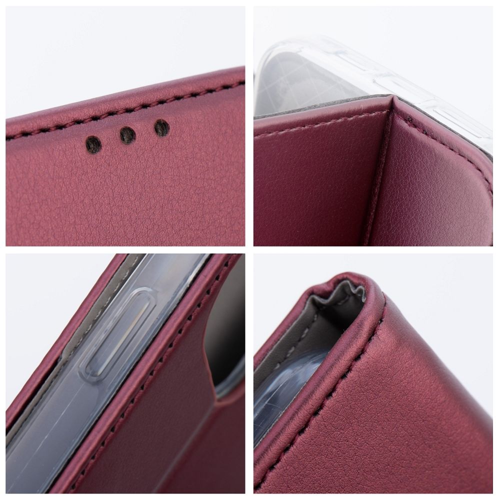 BUCHDECKEL FÜR REALME C67 HEYCASE SMART MAGNETO BUCH BURGUNDY