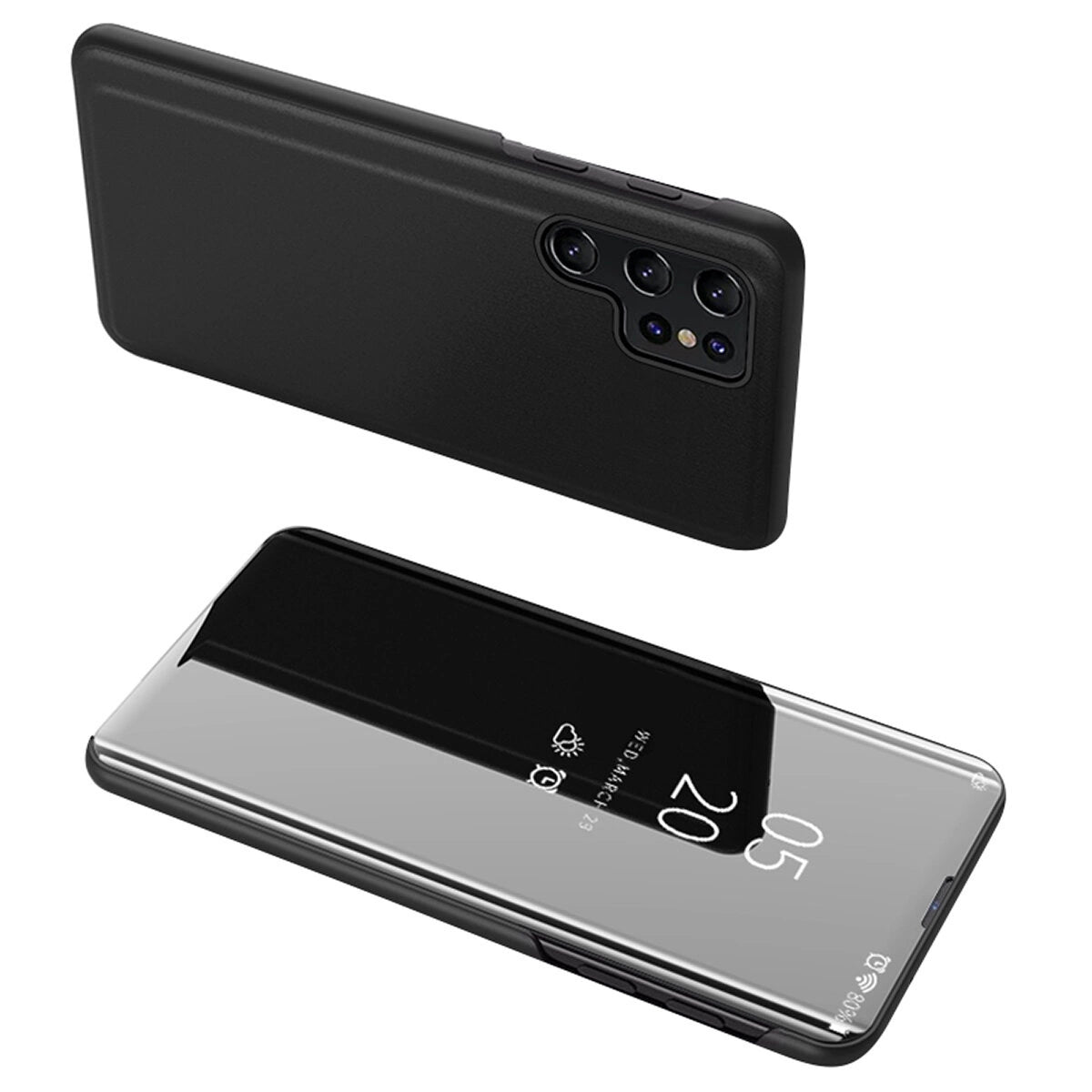 BÜCHERDECKEL FÜR SAMSUNG GALAXY A05S HEYCASE SMART VIEW "2" SCHWARZ