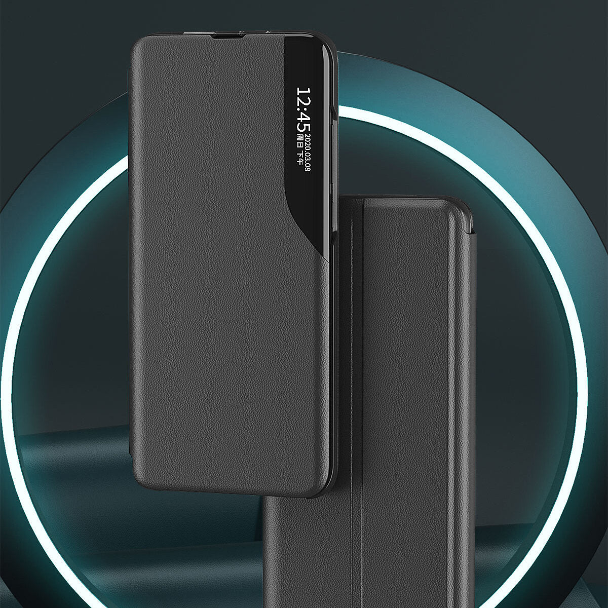 BÜCHERDECKE FÜR SAMSUNG GALAXY S24 ULTRA HEYCASE SMART VIEW SCHWARZ