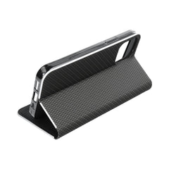 BÜCHERDECKEL FÜR SAMSUNG A55 5G HEYCASE WALLET CARBON SCHWARZ