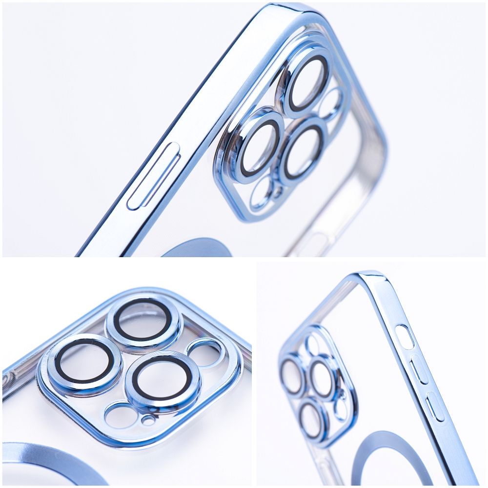 HÜLLE FÜR IPHONE 15 HEYCASE SHINE MAGSAFE BLAU