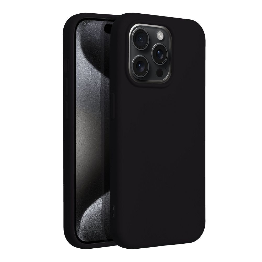 HÜLLE FÜR IPHONE 15 PRO HEYCASE SILIKON LINIE SCHWARZ