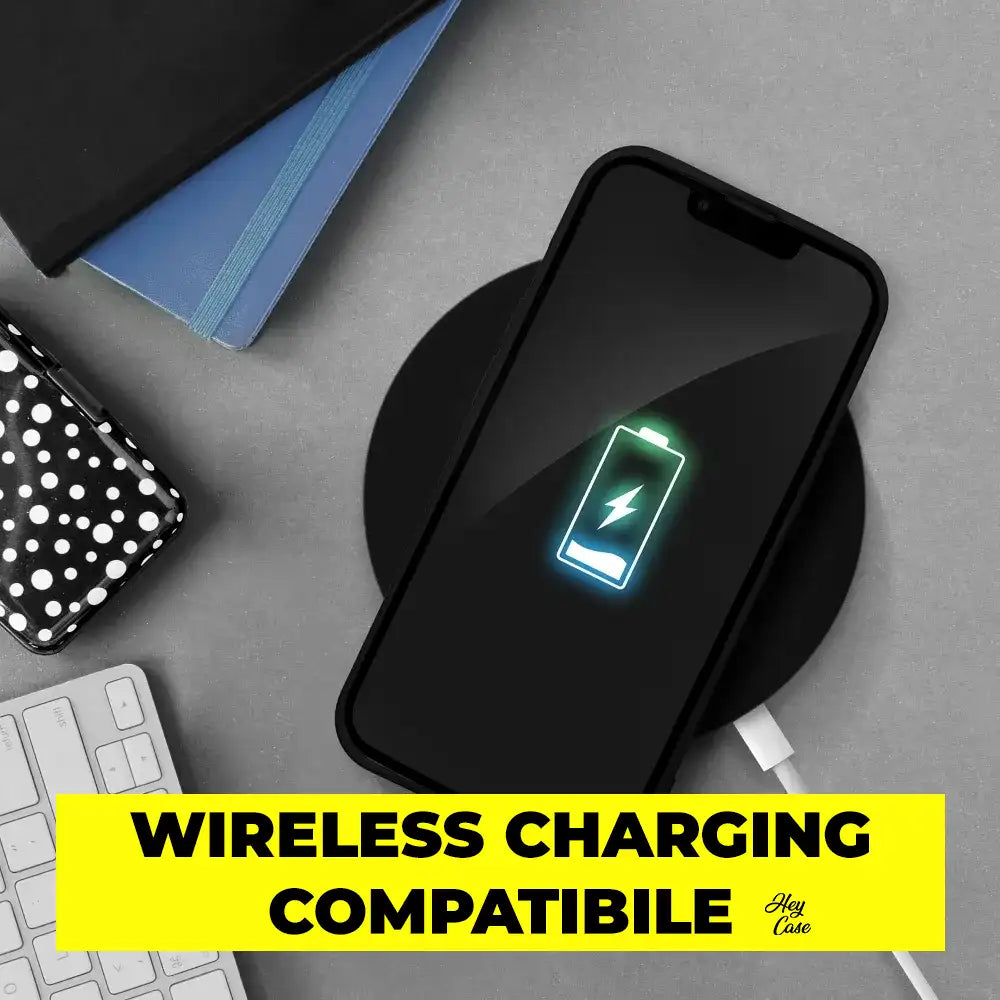 HÜLLE FÜR IPHONE 15 PRO HEYCASE SILIKON LINIE SCHWARZ