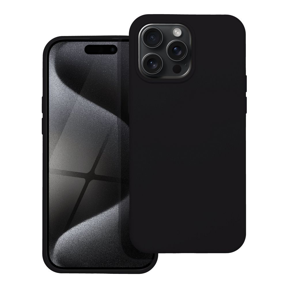 HÜLLE FÜR IPHONE 15 PRO MAX HEYCASE SILIKON LINIE SCHWARZ