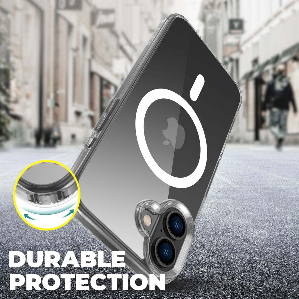 HÜLLE FÜR IPHONE 16 PLUS HEYCASE MAGSAFE SCHOCKSCHUTZ KLAR
