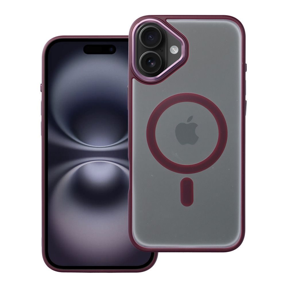 HÜLLE FÜR IPHONE 16 HEYCASE MAG MAGSAFE PFLAUMENROT