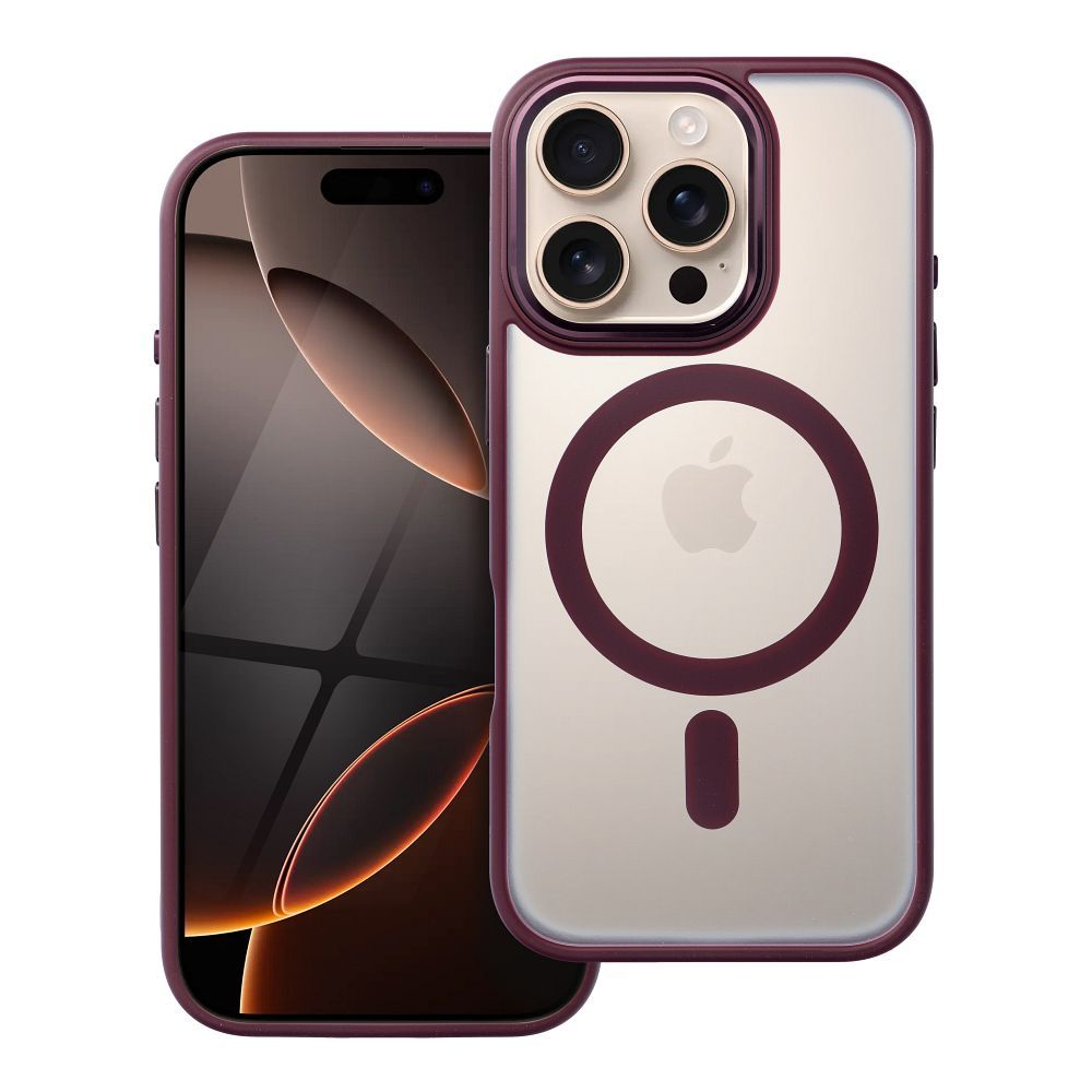 HÜLLE FÜR IPHONE 16 PRO HEYCASE MAG MAGSAFE PFLAUMENROT