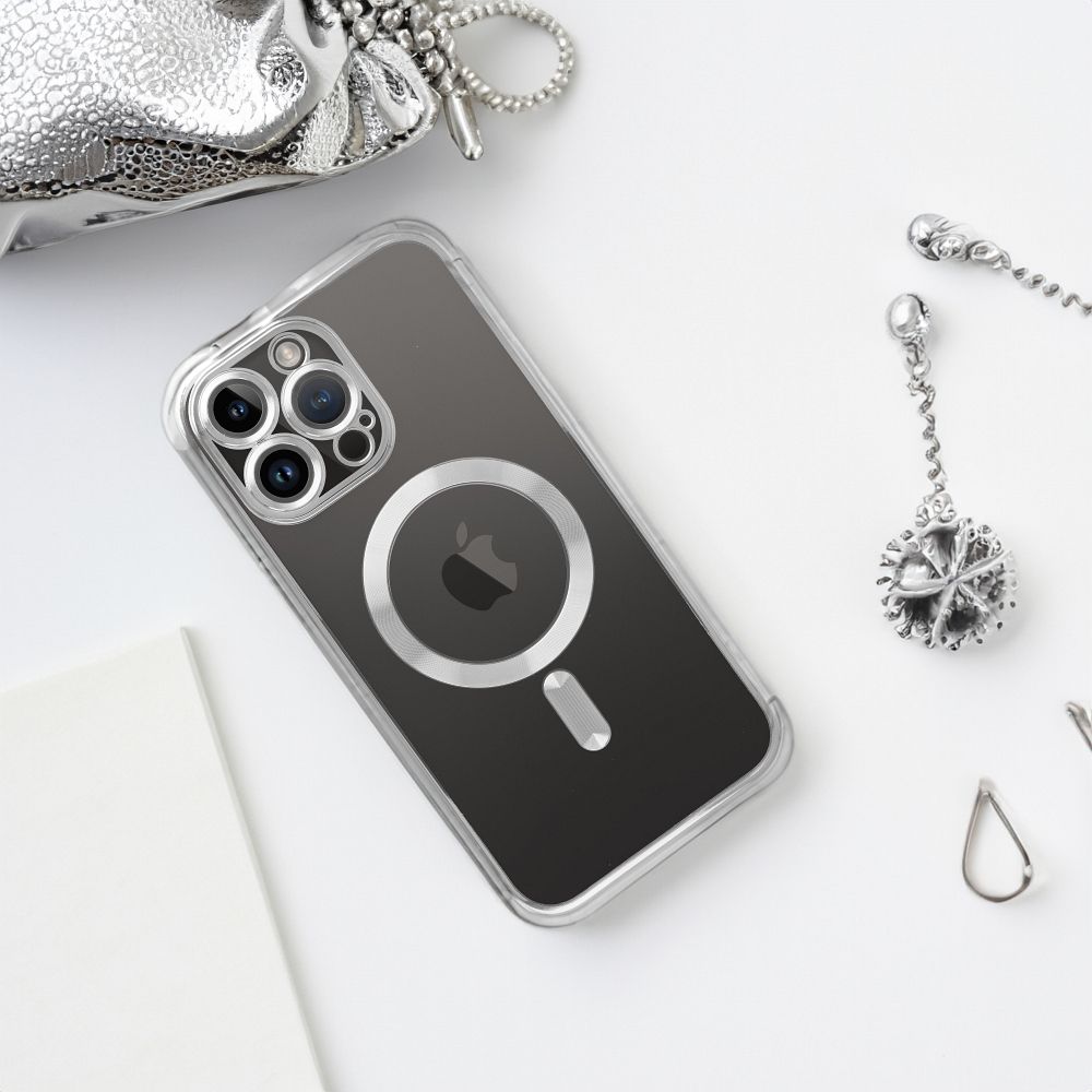 HÜLLE FÜR IPHONE 16 PRO HEYCASE MAGSAFE MAG SHINE SILBER