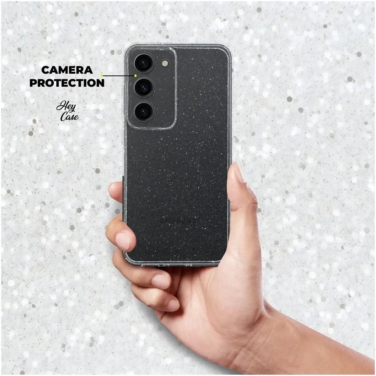 HÜLLE FÜR SAMSUNG A25 5G HEYCASE GLITTER KLAR