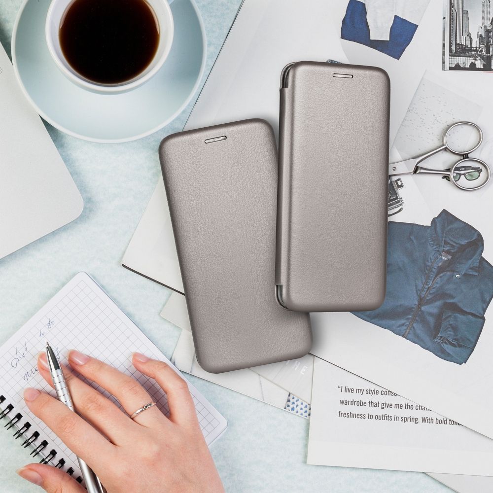 HÜLLE FÜR SAMSUNG GALAXY A25 5G HEYCASE ELEGANCE WALLET GRAU