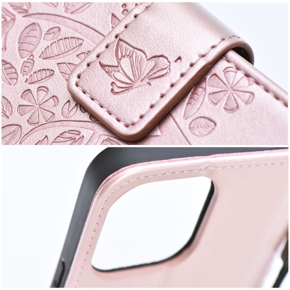 HÜLLE FÜR SAMSUNG GALAXY A55 5G HEYCASE MAGNET WALLET HOLZ ROSE