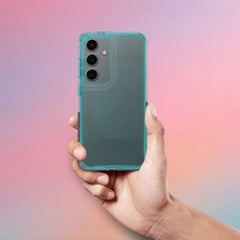 HÜLLE FÜR SAMSUNG GALAXY S24 FE HEYCASE MATRIX KLAR / MINZ