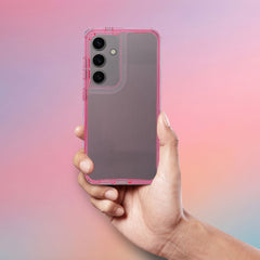 HÜLLE FÜR SAMSUNG GALAXY S24 FE HEYCASE MATRIX KLAR / ROSA