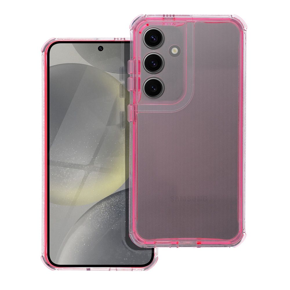 HÜLLE FÜR SAMSUNG GALAXY S24 FE HEYCASE MATRIX KLAR / ROSA