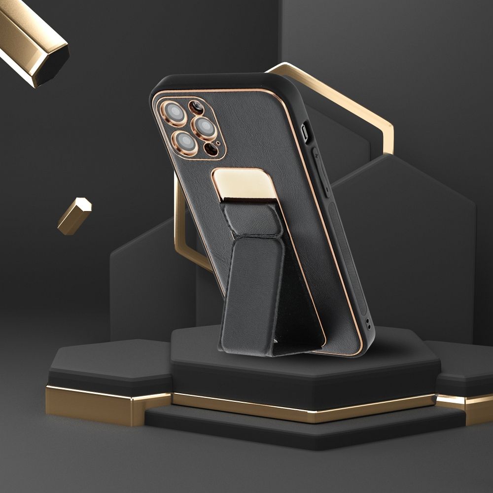 HÜLLE FÜR SAMSUNG S24 FE HEYCASE LEDER STAND SCHWARZ