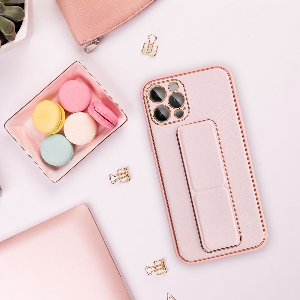 HÜLLE FÜR SAMSUNG S24 FE HEYCASE LEDER STAND PINK