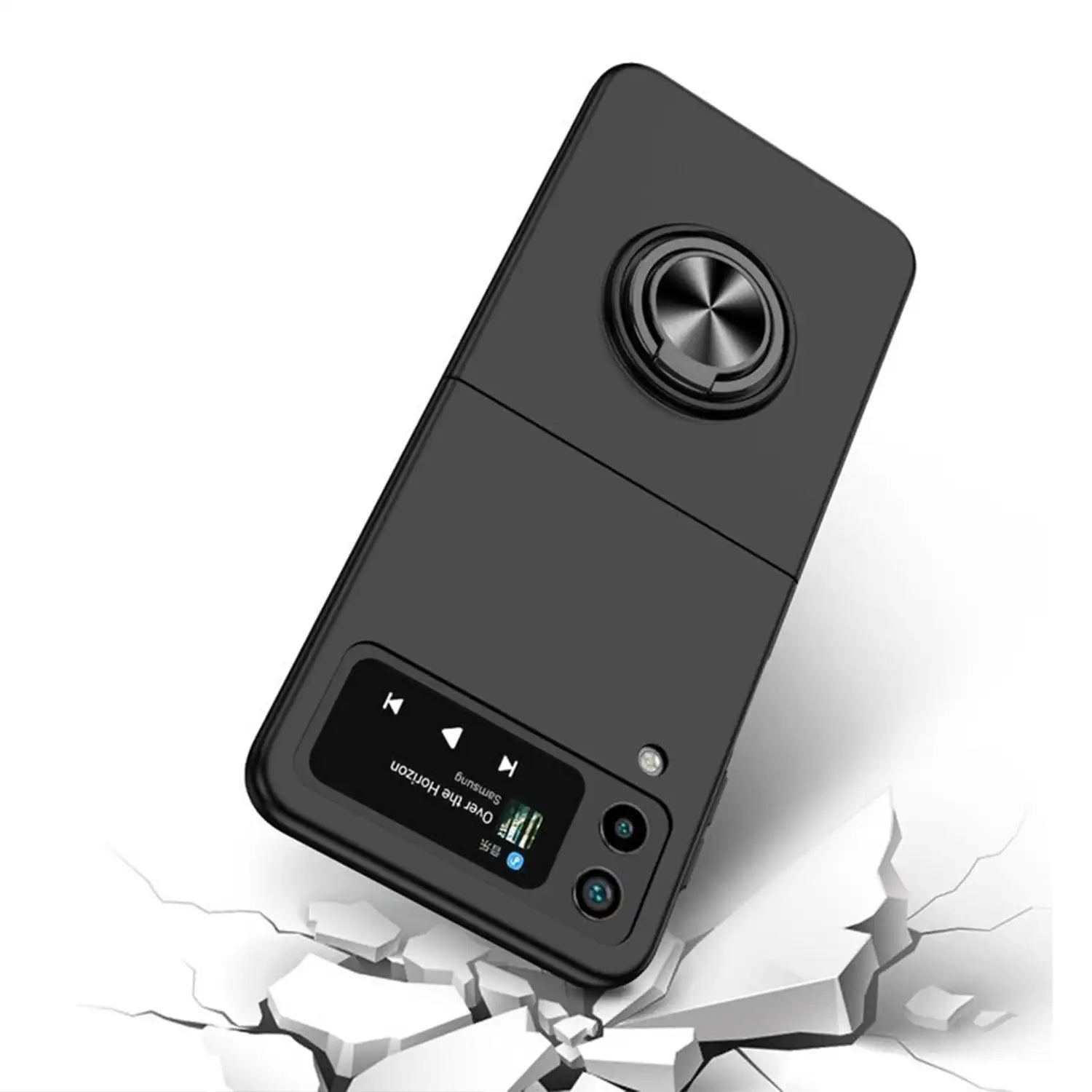 HÜLLE FÜR SAMSUNG Z FLIP 4 HEYCASE ICON RING SCHWARZ