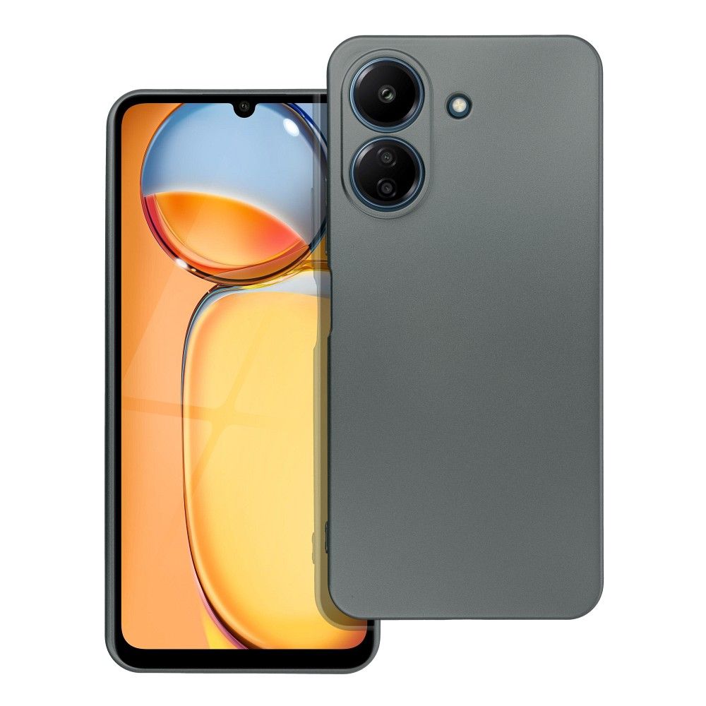 HÜLLE FÜR XIAOMI REDMI 13C / POCO C65 HEYCASE METALLIC GRAU